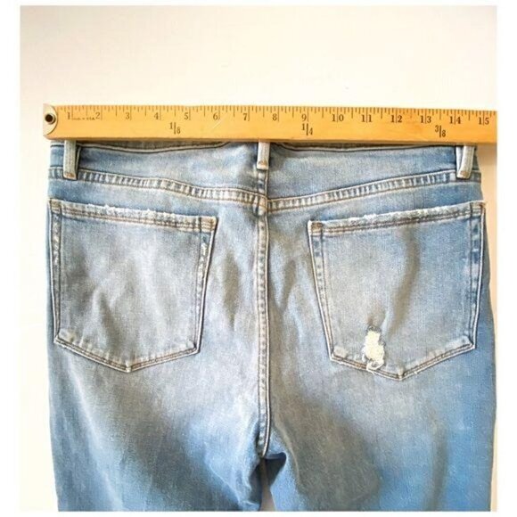 NWT FRAME Le Nouveau Distressed Ankle Straight Leg Jeans, light wash - Picture 11 of 13